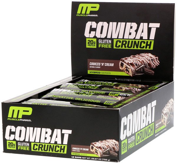 아이허브 단백질바 추천,다이어트  프로틴바 추천 MusclePharm 컴배트 크런치(Combat Crunc) 쿠키앤 크림(Cookies 'N' Cream) 12 개입 후기