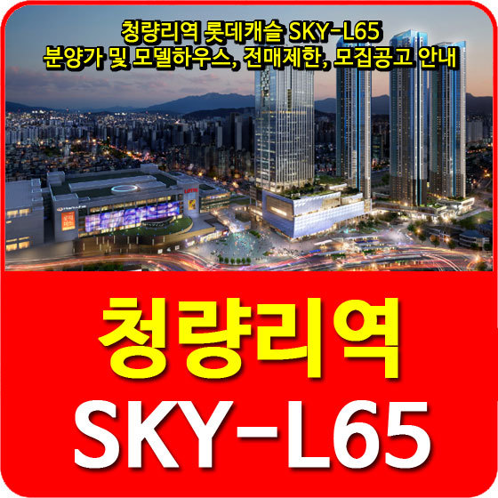 청량리역 롯데캐슬 SKY-L65 분양가 및 모델하우스, 전매제한, 모집공고 안내