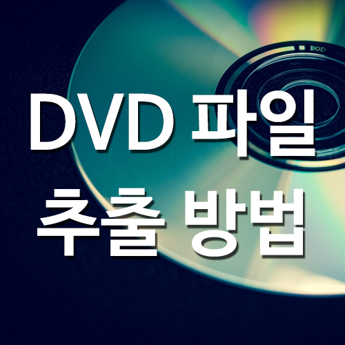 DVD 파일 추출 간편한 프로그램 소개해드려요