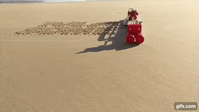 개발자가 여름해변에서 휴가를 즐기는 방법, 모래 프린터
