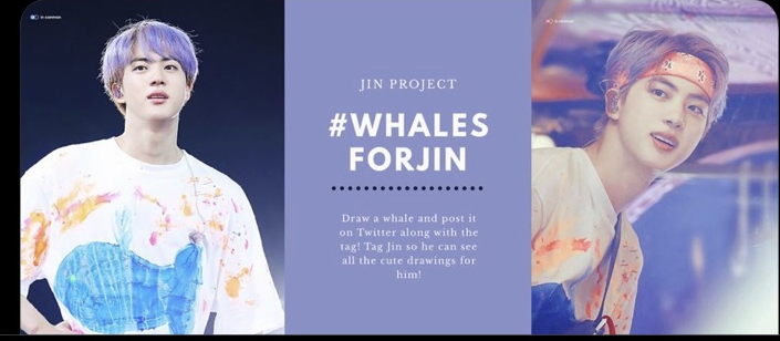 방탄소년단 진•BTS JIN Whales For Jin project on twitter 봅시다