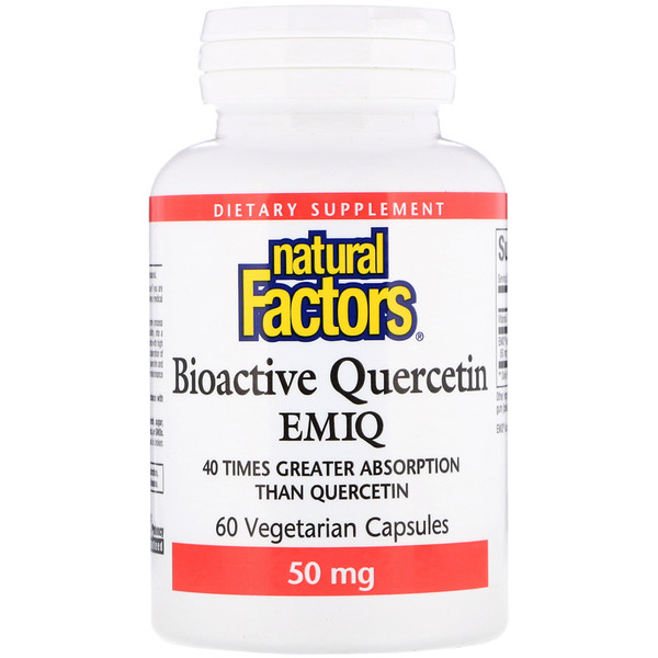 아이허브 항산화 항염증 고지혈증개선 케르세틴(퀘르세틴) Natural Factors 바이오액티브 쿼세틴 EMIQ 50 mg  후기