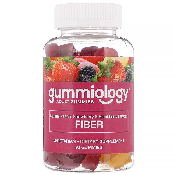 아이허브 유산균과 함께 먹으면 좋은 식이섬유 Gummiology Adult Fiber Gummies Natural Peach Strawberry & Blackberry Flavors 후기