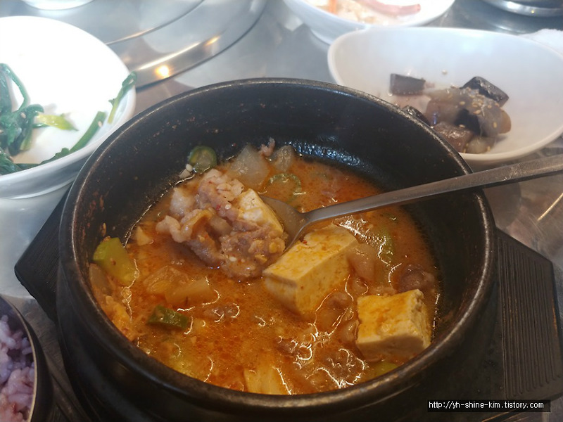 부산 해운대 맛집: 그집한우 점심특선 한우 차돌박이 된장찌게