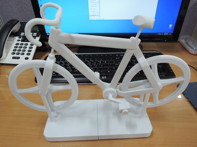 3D프린터 3D프린팅 사이클 자전거 출력 완성 (3D프린터운용기능사 확인해볼까요