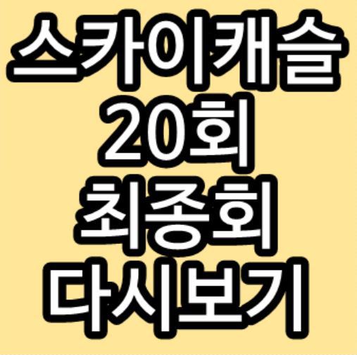 스카이캐슬 20회 최종회 다시보기 재방송 방송시간
