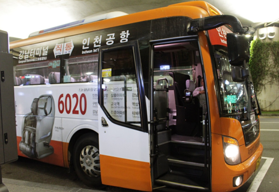 The way to go incheon International airport into Gangnam station bus