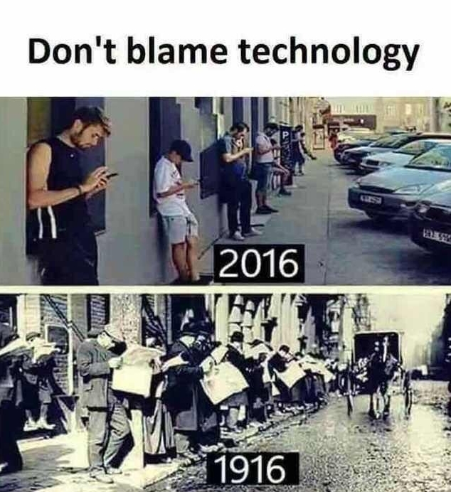 Don't blame technology 기술을 비난하지 마세요.(조크)
