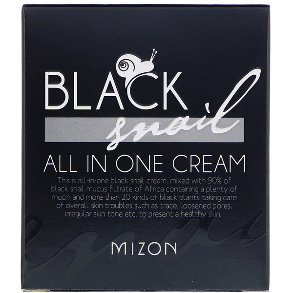 iherb Korean Beauty Moisturizers Creams best product Mizon, Black Snail, All In One Cream, 2.53 fl oz (75 ml) reviews