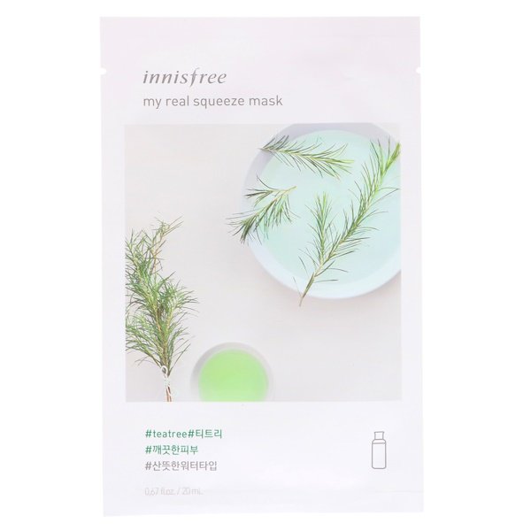 iherb Korean Beauty Products(K-Beauty) best items Innisfree, My Real Squeeze Mask, Tea Tree, 1 Sheet reviews
