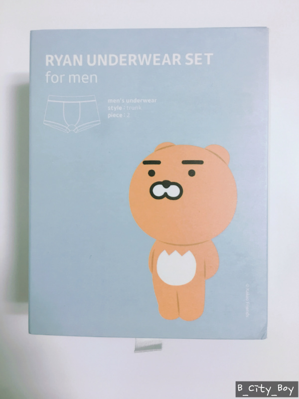 [카카오프렌즈] 생일선물로 받은 라이언 속옷 세트 (RYAN UNDERWEAR SET for men)