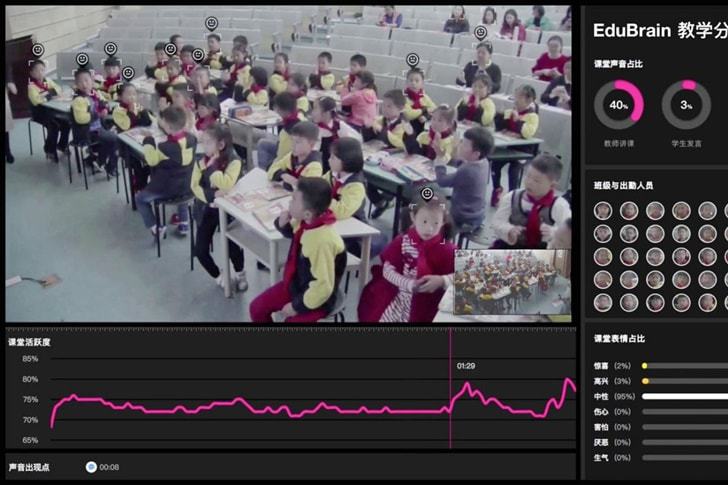 교실에 인공지능 도입한 중국 초등학교, 교사의 수업품질과 학생들의 집중도 분석