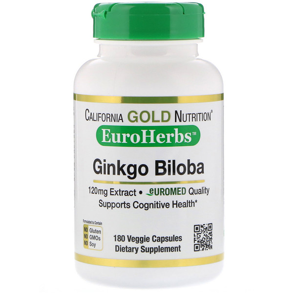 아이허브 은행 California Gold Nutrition 은행 나무 추출물(Ginkgo Biloba Extract) 유로허브스(EuroHerbs) 후기