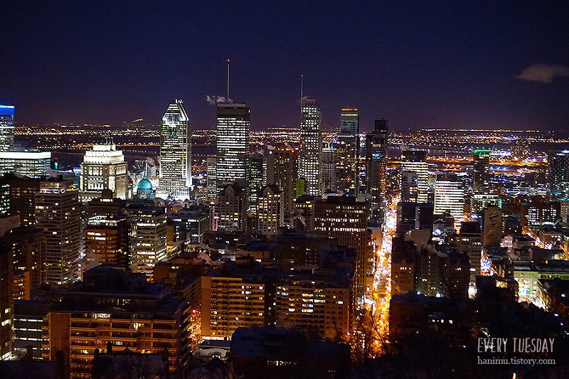 반짝반짝 몬트리올의 밤 - Mount Royal 야경, 아띠 한식, 몬트리올 현대 미술관, 재즈바 Upstairs