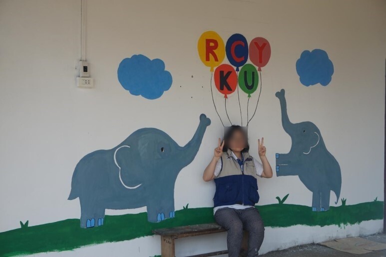 대한적십자사, 라오스 해외 봉사 학교 도서관 벽화 그리기