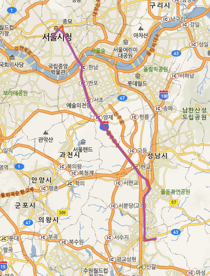8100번버스 시간표(첫처,막차,배차), 노선 안내 죽전단국대<-보정동,오리역,미금역,정자역--을지로,남대문->서울역