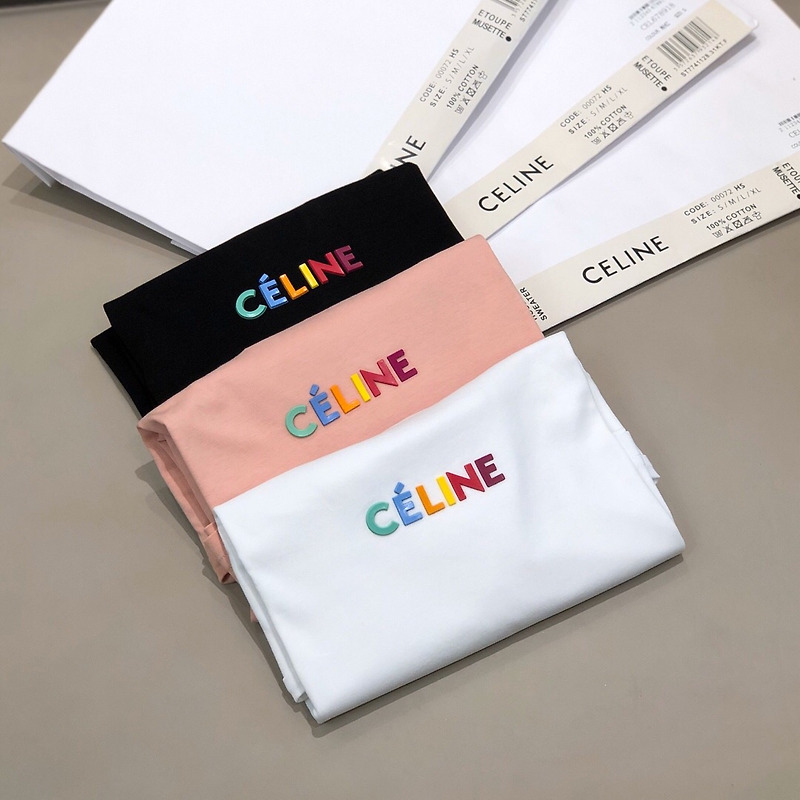 [CELINE] 셀린느 컬러 레터링 로고 티셔츠 ( 3 COLOR )