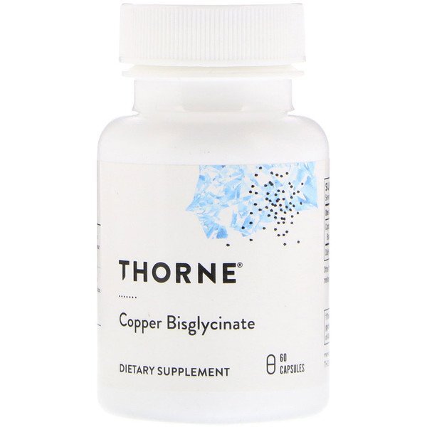 아이허브 구리보충제 추천 Thorne Research, Copper Bisglycinate, 60 Capsules 후기와 정보