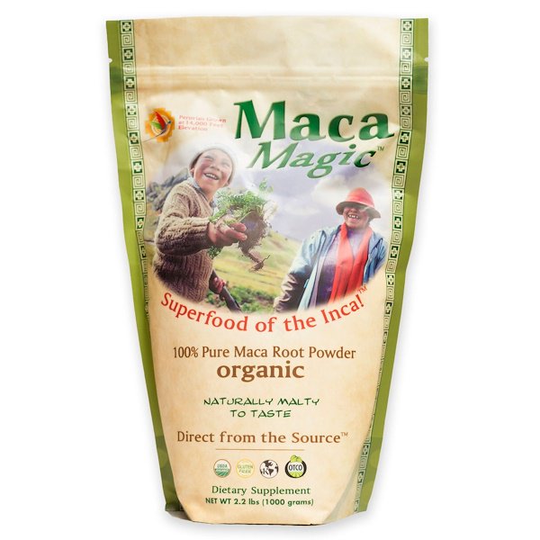 아이허브 남성건강영양제 추천 Maca Magic, 유기농, 100% 순수 마카 뿌리 파우더 (Pure Maca Root Powder), 1000g (2.2 파운드) 후기와 정보