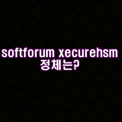 softforum xecurehsm 정체는?
