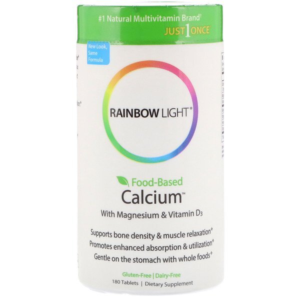 아이허브 Rainbow Light, 저스트 원스, 음식 기반 칼슘, 180 정후기와 추천정보