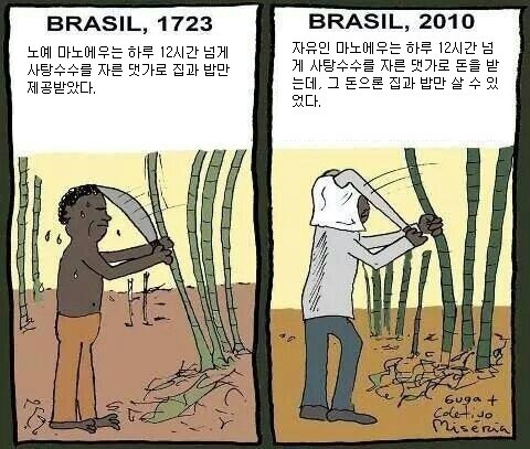 과거의 노예와 현대의 노예 비교 (현대판 노예)