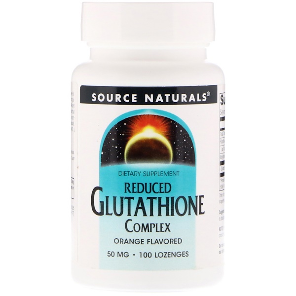 아이허브 글루타치온 보충제 추천 Source Naturals Reduced Glutathione Complex Orange Flavored 50 mg 후기