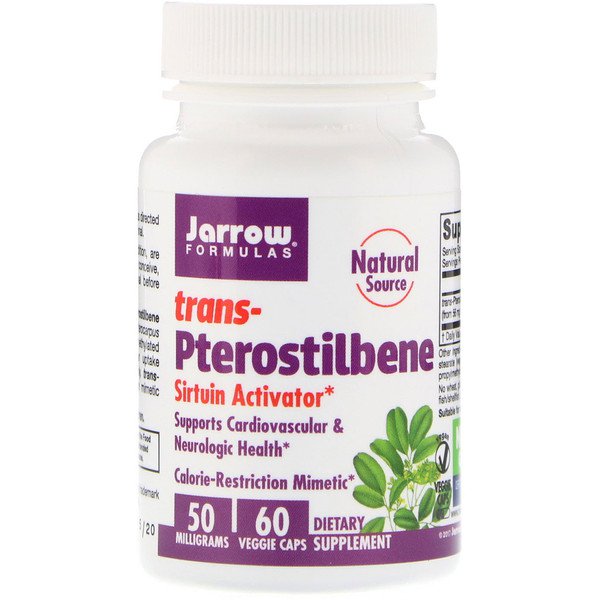 아이허브 레스베라트롤 항염증 항산화제 Jarrow Formulas trans-Pterostilbene 50 mg  후기
