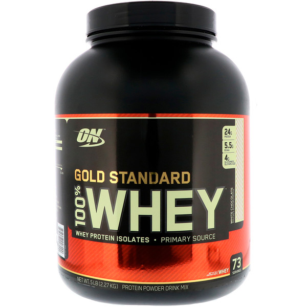 아이허브 유청단백질보충제 추천 Optimum Nutrition, Gold Standard, 100% Whey, White Chocolate, 5 lb (2.27 kg) 후기와 정보