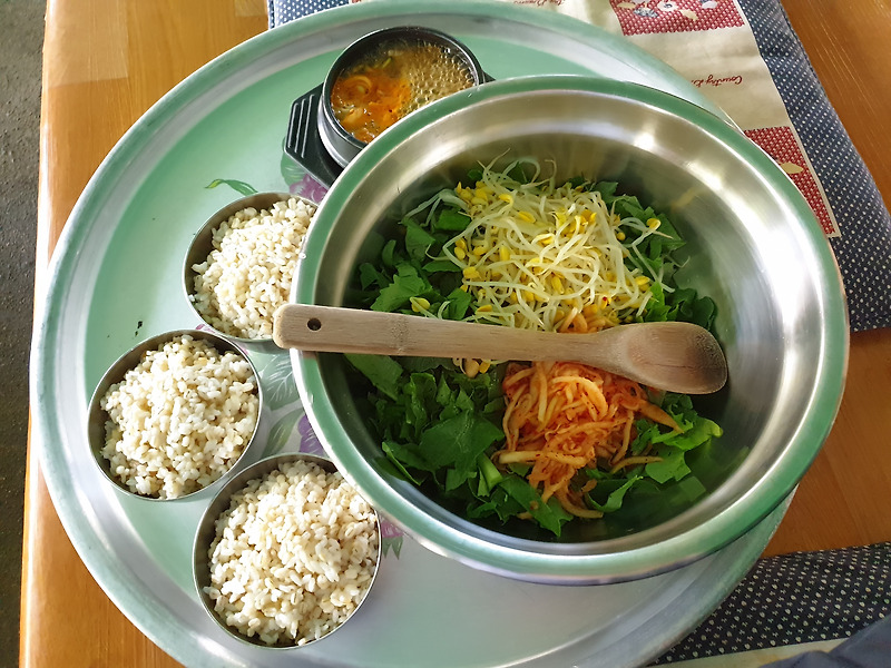 대전 솔밭묵집 묵사발과 보리밥
