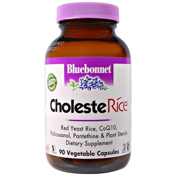 아이허브 아이허브 고지혈증개선(콜레스테롤) 홍국쌀 추천 Bluebonnet Nutrition, CholesteRice, 90 베지캡 후기와 정보
