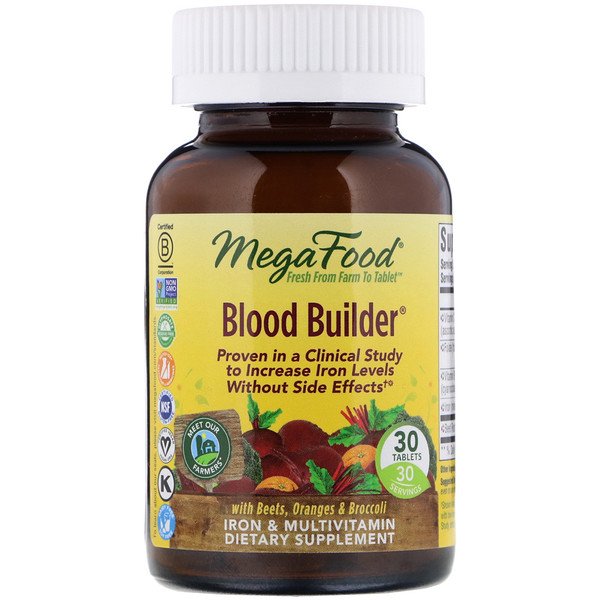 아이허브 혈당보조제 MegaFood Blood Builder Iron & Multivitamin Supplement 후기