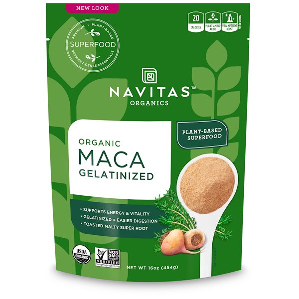 아이허브 남성건강영양제 추천 Navitas Organics, 유기농, 마카, 젤라틴화, 16 oz (454 g) 후기와 정보