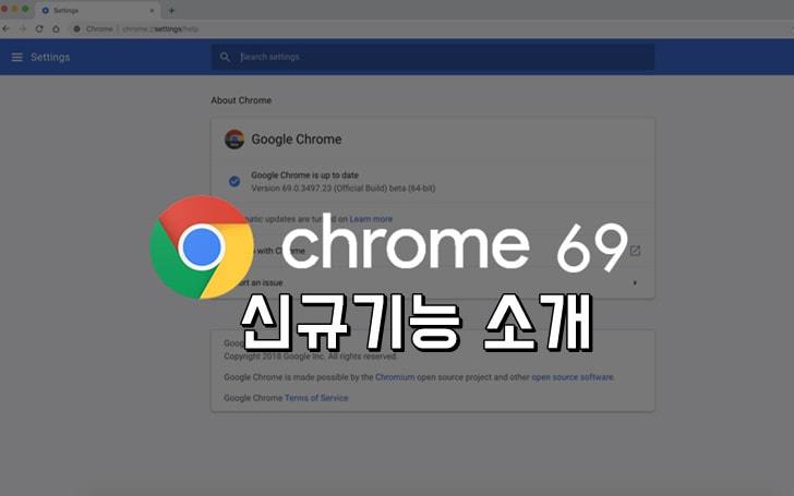 크롬(Chrome) 69 버전 신규기능 소개