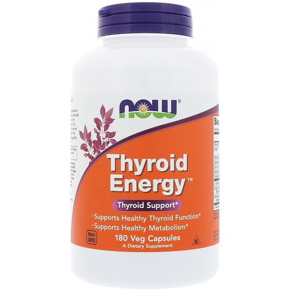 아이허브 갑상선 추천 Now Foods, Thyroid Energy, 180 식물성 캡슐 후기와 정보
