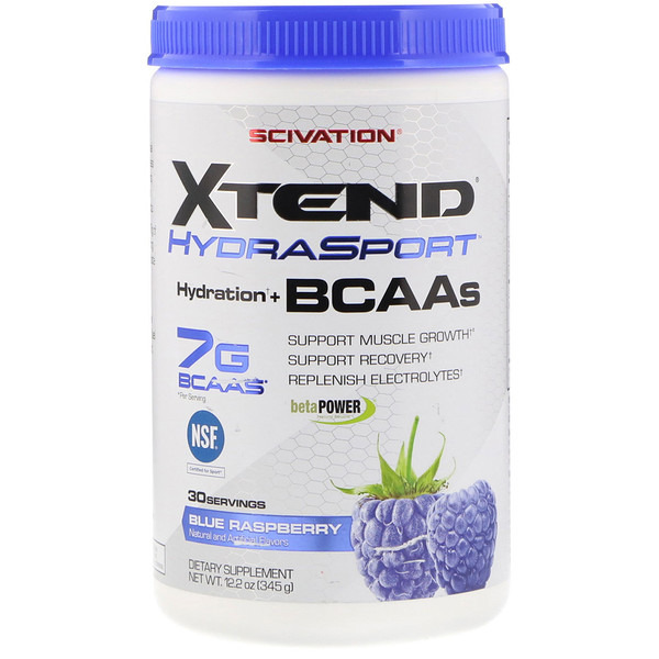 아이허브 Scivation, Xtend 하이드라스포트, 수분보충 + BCAAs, 블루 라즈베리, 345 g (12.2 oz)후기와 추천정보