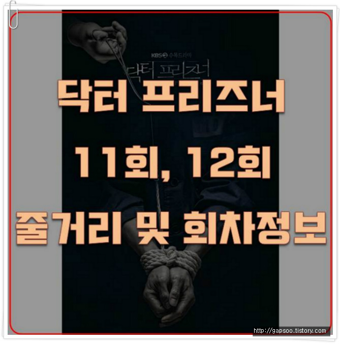 닥터 프리즈너 김석우 - 이주승 연기가 빛난 11회 12회 줄거리 및 회차정보