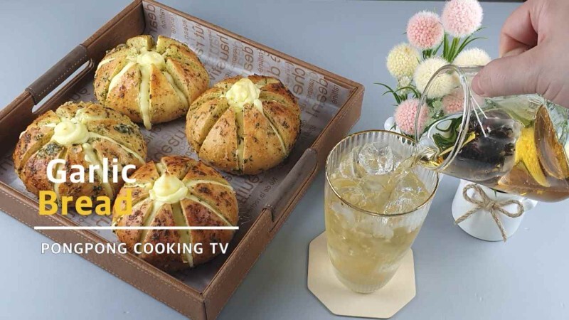 【홈베이킹】퐁퐁언니의 강릉 육쪽마늘빵 만들기 (동영상&레시피)有