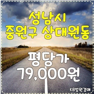 성남시 중원구 상대원동 평당가 79,000원 소액토지매물