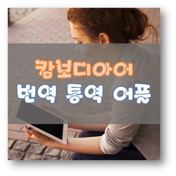 무료 추천 캄보디아어 한국어 통역/번역 어플/앱