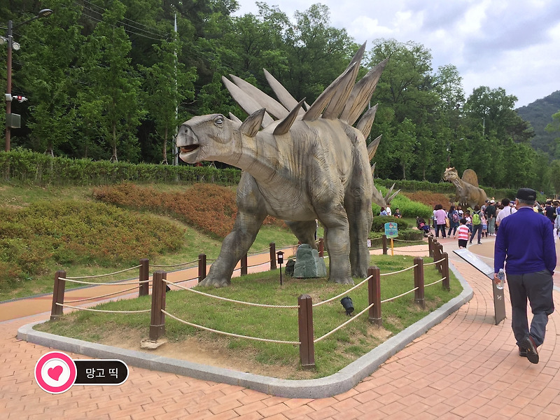 [대구] 움직이는 공룡 조형물과 공룡 발자국 화석이 있는 공룡공원(앞산 고산골)