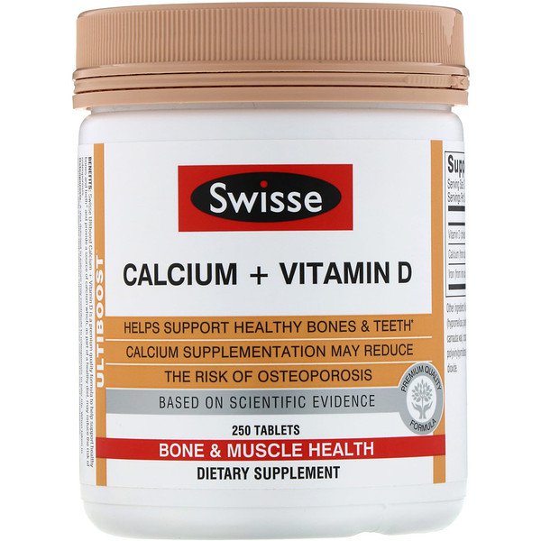 아이허브 Swisse, Ultiboost, Calcium + Vitamin D, 250 Tablets후기와 추천정보