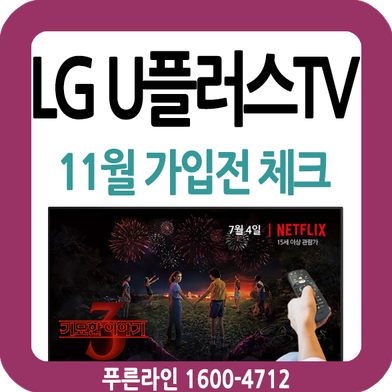 LG 유플러스TV 가입시 필수체크 하나하나월 : 요금제(넷 ??