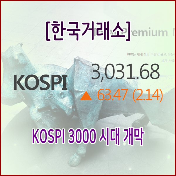 [한국거래소] 코스피(KOSPI) 3000 시대 개막