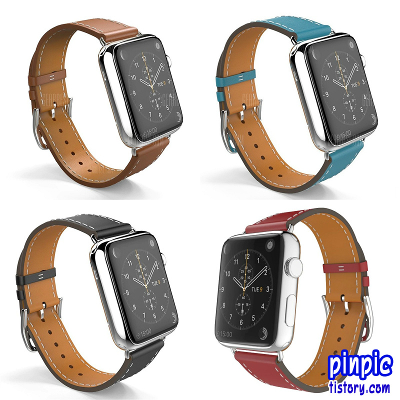 [기어베스트 직구 핫딜] 애플워치 가죽밴드 추천 Luxury Apple Watch Genuine Leather Band