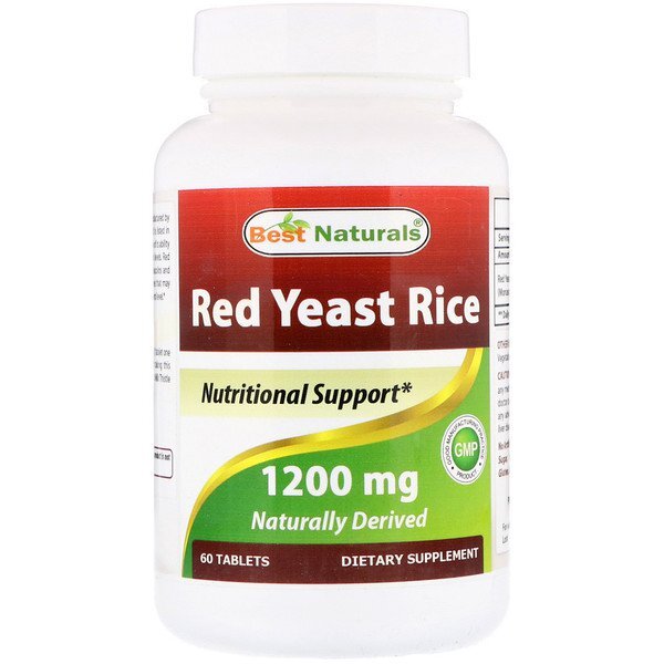 아이허브 아이허브 고지혈증개선(콜레스테롤) 홍국쌀 추천 Best Naturals, Red Yeast Rice, 1200 mg, 60 Tablets 후기와 정보