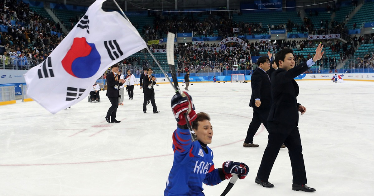 패럴림픽 아이스하키 '동메달 획득'