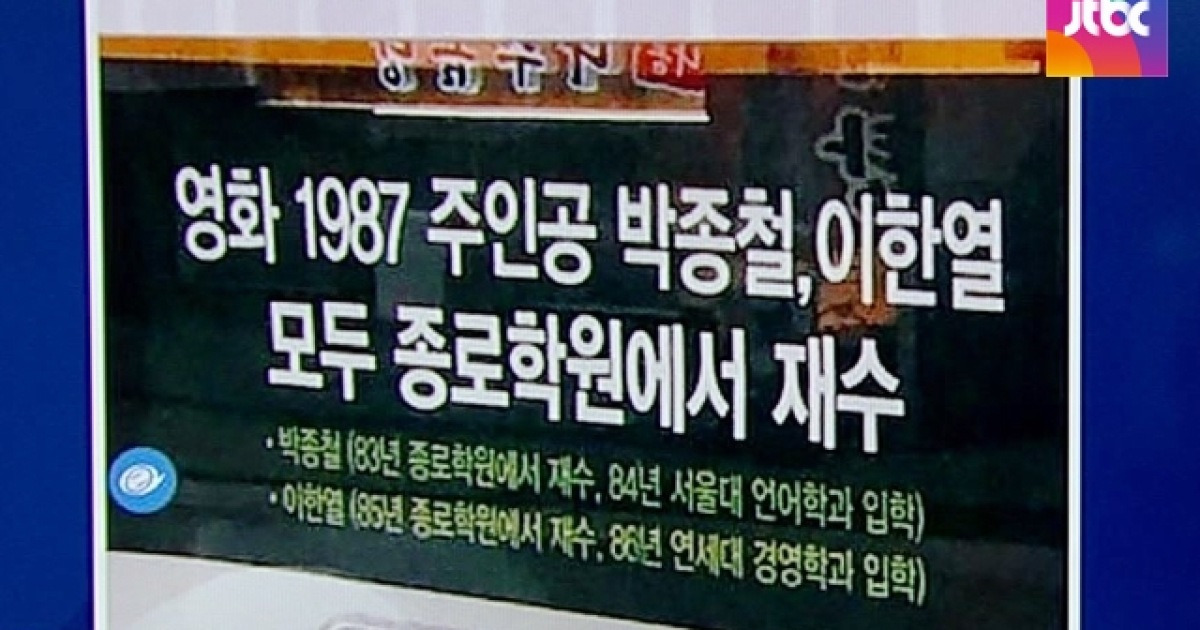 [Talk쏘는 정치] 입시학원 홍보에 '박종철·이한열 열사' 이용?