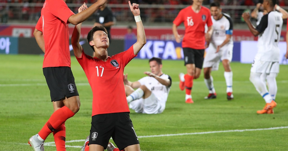 이재성·남태희 골골! 한국, 코스타리카 격파..벤투 데뷔전 승리