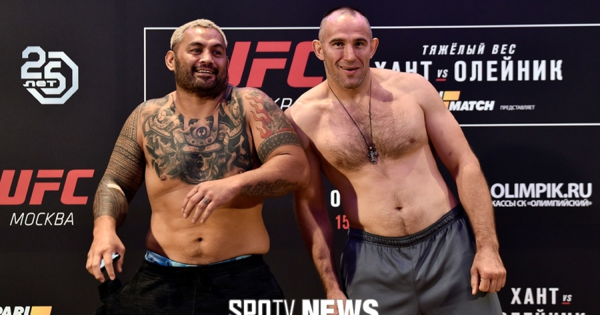 [UFC 영상] 마크 헌트, 살 빼고 딱 120kg..손진수 계체 실패